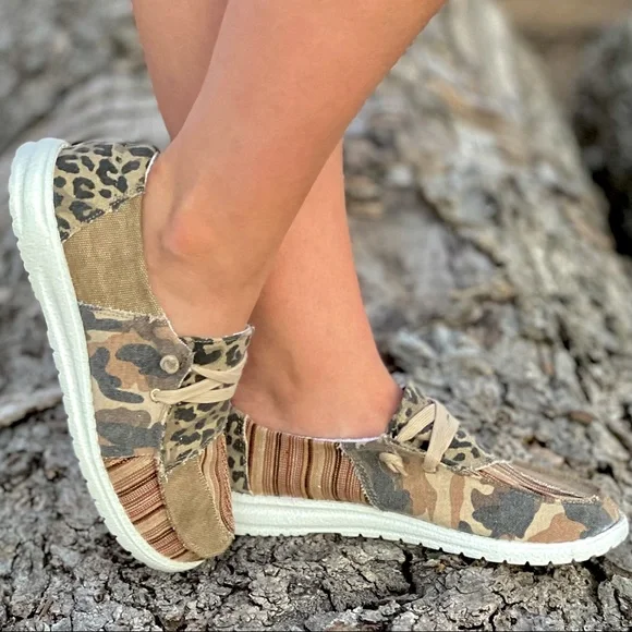 Gypsy Jazz Shoes Camo Leopard Serape Loafers Poshmark